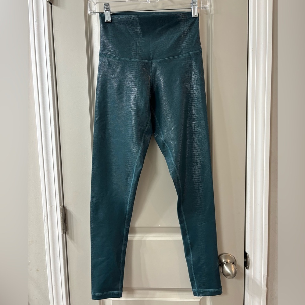 DYI Hunter Green Croc Print Leggings